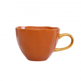 Tasse "Orange" à anse dorée