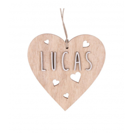 Coeur "Bois" personnalisable