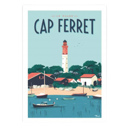 Affiche "Cap Ferret le phare"
