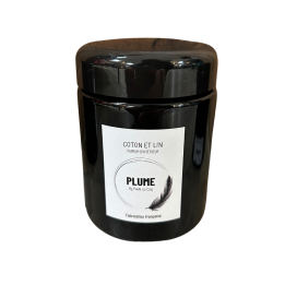 Bougie noire "Coton & lin"