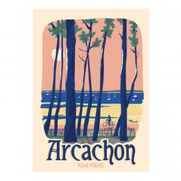 Affiche "Arcachon plage...
