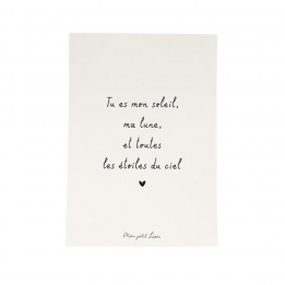 Carte A4 "Tu est mon soleil"