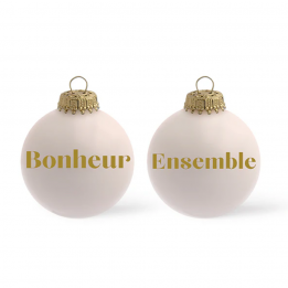 Boule de Noël "Bonheur...