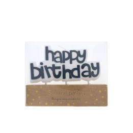 Bougie "happy birthday" bleu