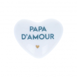 Cœur en céramique blanc et...