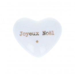 Cœur en céramique blanc et...