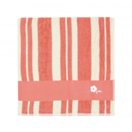 Serviette rayée "Fleurs"...