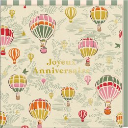 Carte montgolfières "Joyeux...