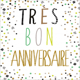 Carte "Très bon anniversaire"