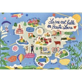 Carte Haute-Loire - 10*15