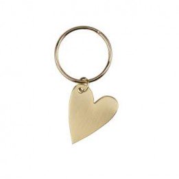Porte-clés "coeur doré"