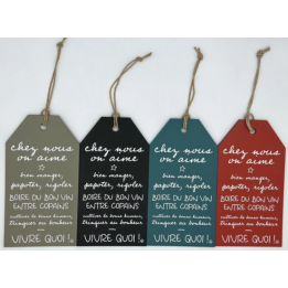 Etiquette message "Chez...