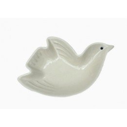Coupelle oiseau blanche