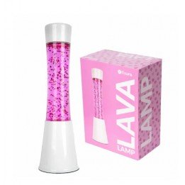 Lampe lave paillette rose