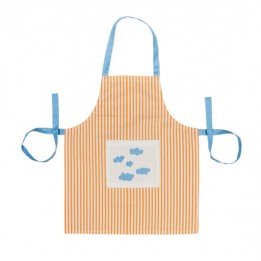 Tablier enfant orange rayé