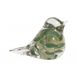 Presse-papier oiseau vert
