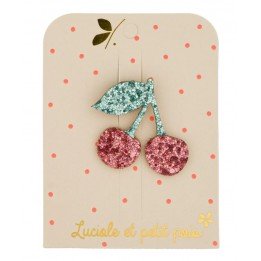 Broche "cerise"