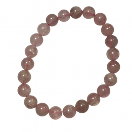 Bracelet "Quartz rose" 8mm
